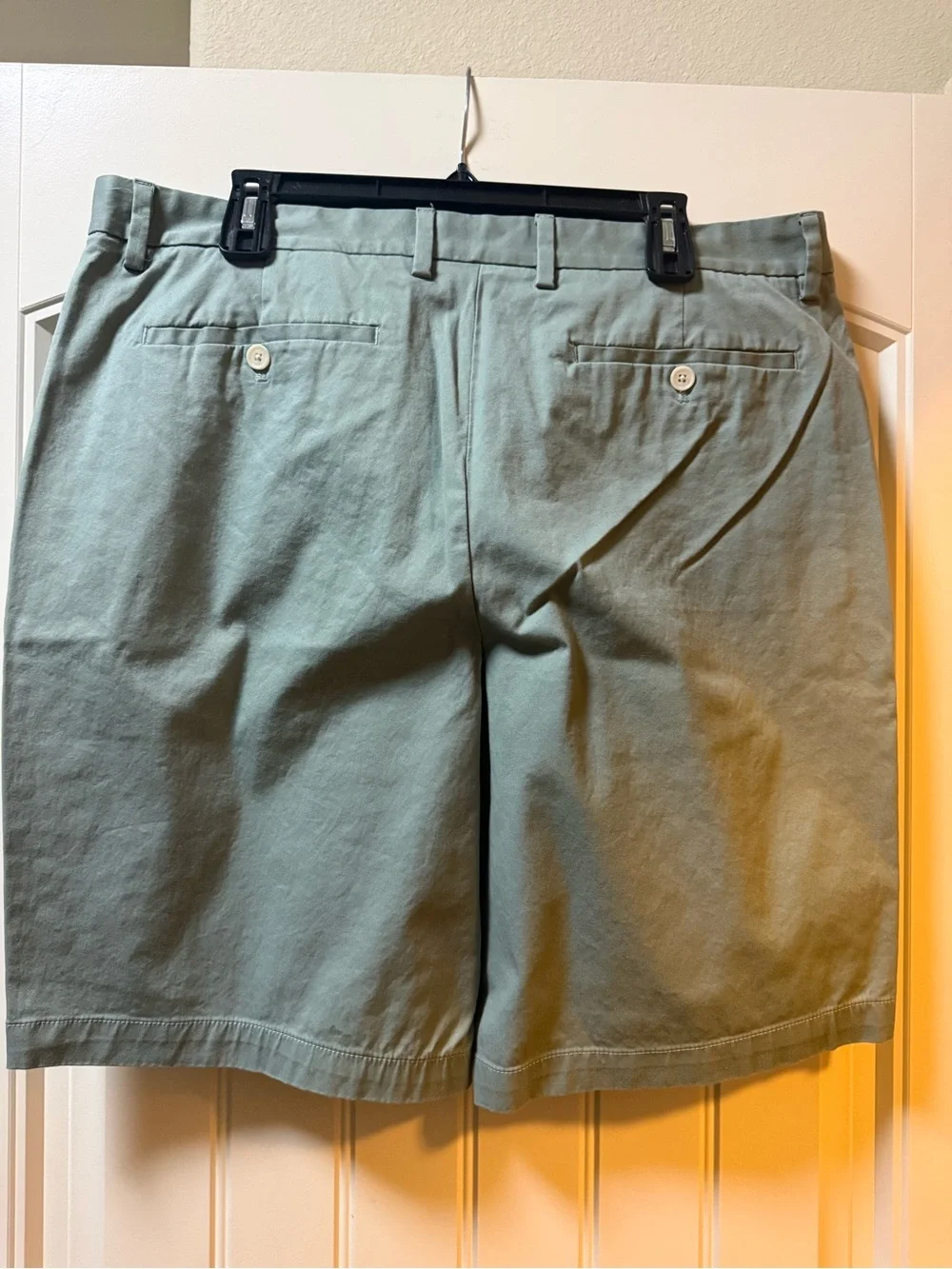 Banana Republic Men's Flat-Front Shorts in Sage Green